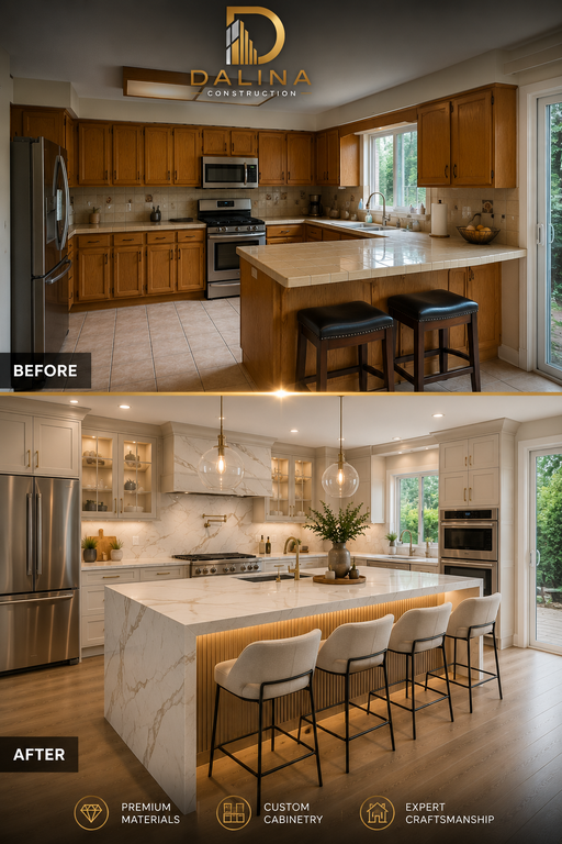 Dalina Construction Kitchen remodeling before and after