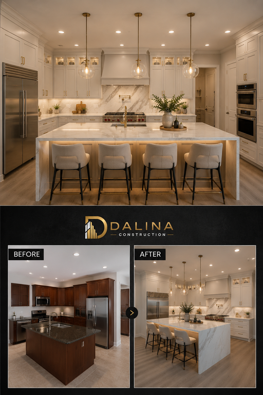 Dalna Construcition Kitchen remodeling services before and after